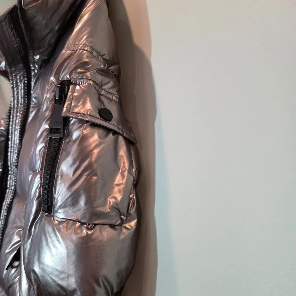 NWOT SAM Pyrite Metallic Freestyle Puffer Down Jacket Size S
